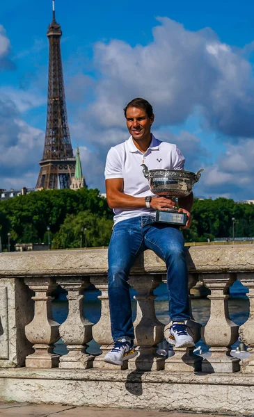 Paris France June 2022 Roland Garros 2022 Champion Rafael Nadal — Stock Photo, Image