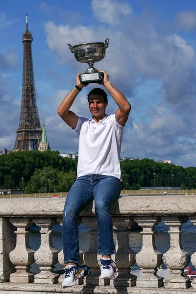 Paris France June 2022 Roland Garros 2022 Champion Rafael Nadal — Stock Photo, Image