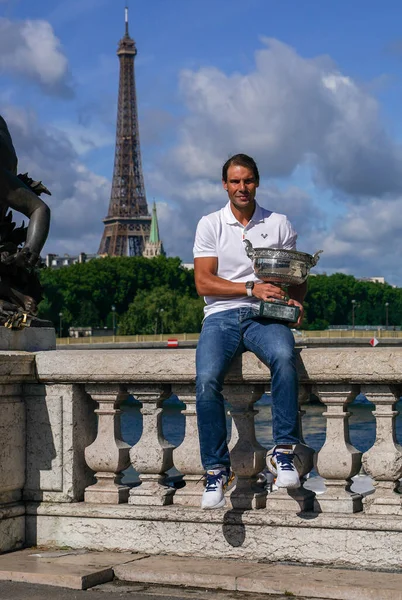 Paris France June 2022 Roland Garros 2022 Champion Rafael Nadal — Stock Photo, Image