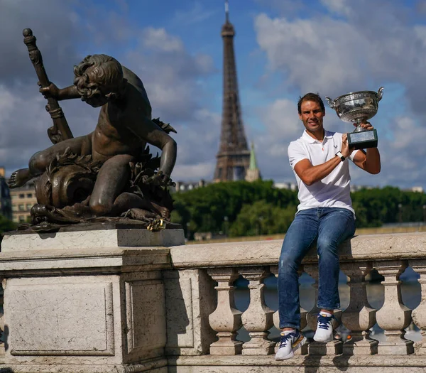 Paris France June 2022 Roland Garros 2022 Champion Rafael Nadal — Stock Photo, Image