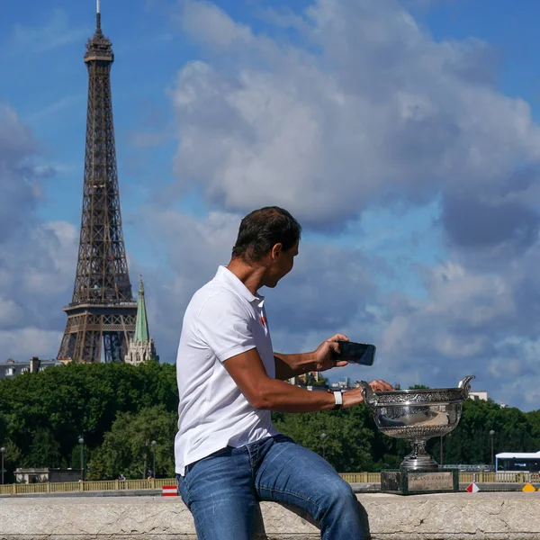 Paris France June 2022 Roland Garros 2022 Champion Rafael Nadal — Stock Photo, Image