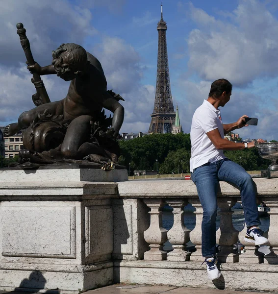 Paris Francja Czerwca 2022 Roland Garros 2022 Champion Hiszpanii Rafael — Zdjęcie stockowe