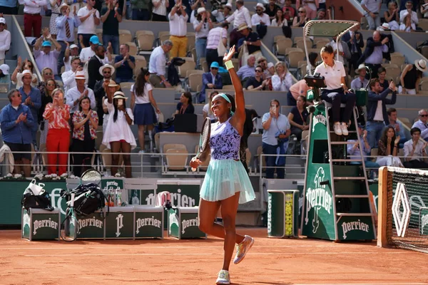 Paris France Haziran 2022 Abd Profesyonel Tenisçi Coco Gauff Fransa — Stok fotoğraf