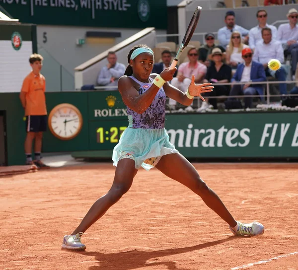 Paris Francja Czerwca 2022 Profesjonalna Tenisistka Coco Gauff Stanów Zjednoczonych — Zdjęcie stockowe