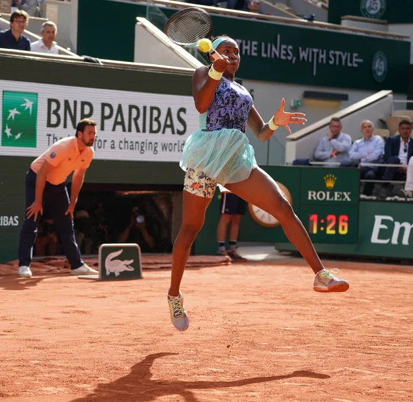Париж Франция Июня 2022 Профессиональная Теннисистка Коко Гауфф Сша Действии — стоковое фото