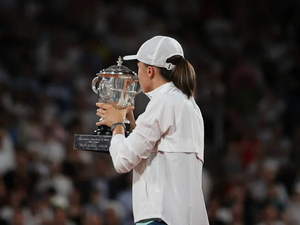 Paris França Junho 2022 Roland Garros 2022 Campeã Polônia Iga — Fotografia de Stock