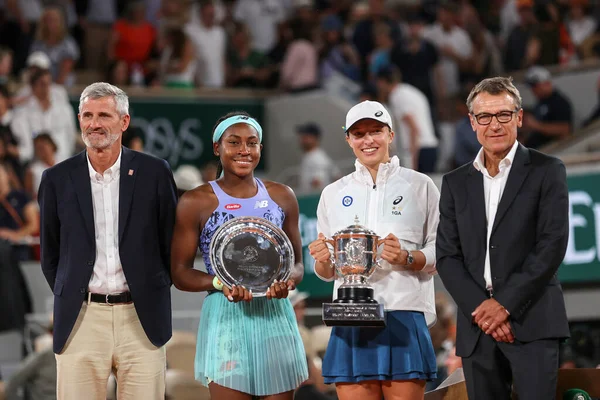 Paris Frankrike Juni 2022 Roland Garros 2022 Champion Iga Swiatek — Stockfoto