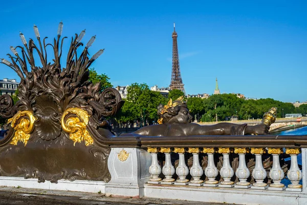 Pont Alexandre Iii Paryżu Francja — Zdjęcie stockowe