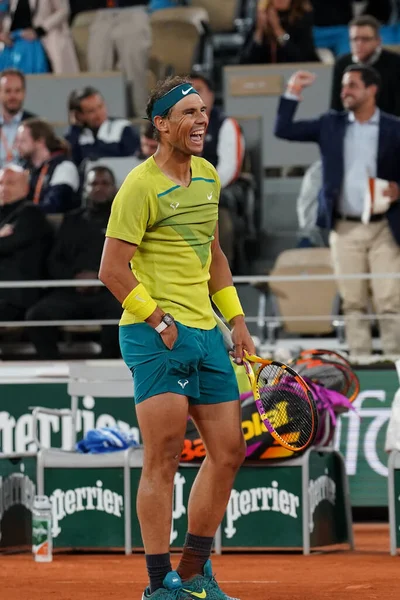 Paris Frankreich Mai 2022 Grand Slam Champion Rafael Nadal Aus — Stockfoto