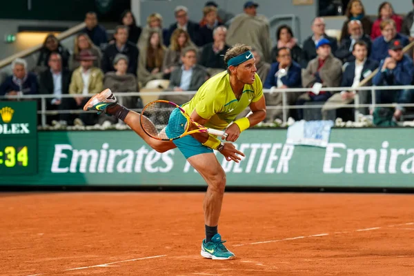 Paris Franța Mai 2022 Campionul Grand Slam Rafael Nadal Spaniei — Fotografie, imagine de stoc