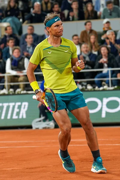 Paris Frankreich Mai 2022 Grand Slam Champion Rafael Nadal Aus — Stockfoto