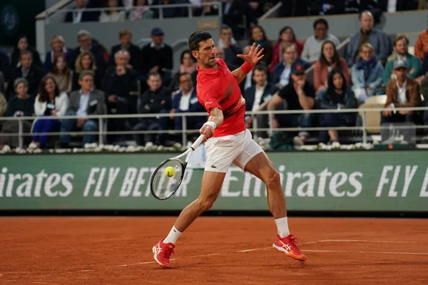 Paris Frankrike Maj 2022 Grand Slam Mästare Novak Djokovic Serbien — Stockfoto