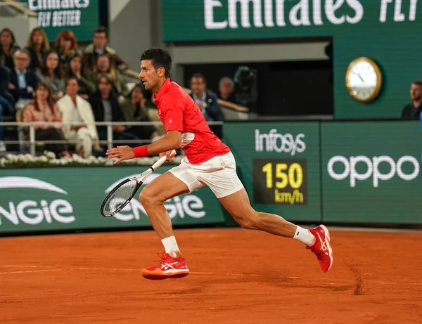 París Francia Mayo 2022 Campeón Grand Slam Novak Djokovic Serbia — Foto de Stock