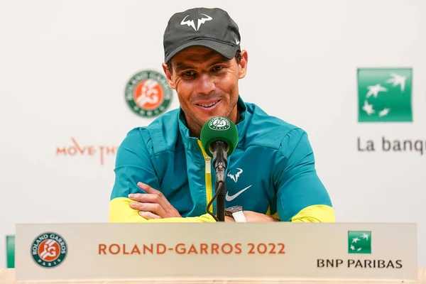 Paris França Maio 2022 Campeão Grand Slam Rafael Nadal Espanha — Fotografia de Stock