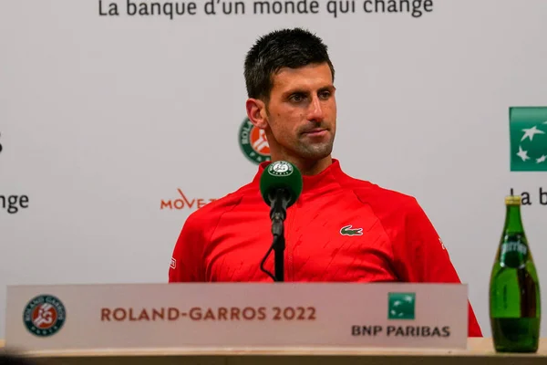 Paris França Maio 2022 Campeão Grand Slam Novak Djokovic Sérvia — Fotografia de Stock