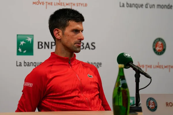 Paris Frankreich Mai 2022 Grand Slam Champion Novak Djokovic Aus — Stockfoto