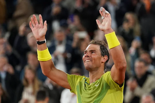 Paris Frankreich Mai 2022 Grand Slam Champion Rafael Nadal Aus — Stockfoto