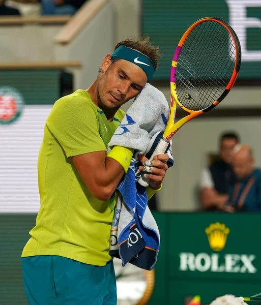 Paris Frankreich Mai 2022 Grand Slam Champion Rafael Nadal Aus — Stockfoto