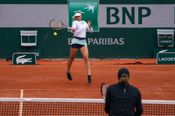 Paris Frankrike Maj 2022 Professionella Tennisspelare Marta Kostyuk Ukraina Aktion — Stockfoto