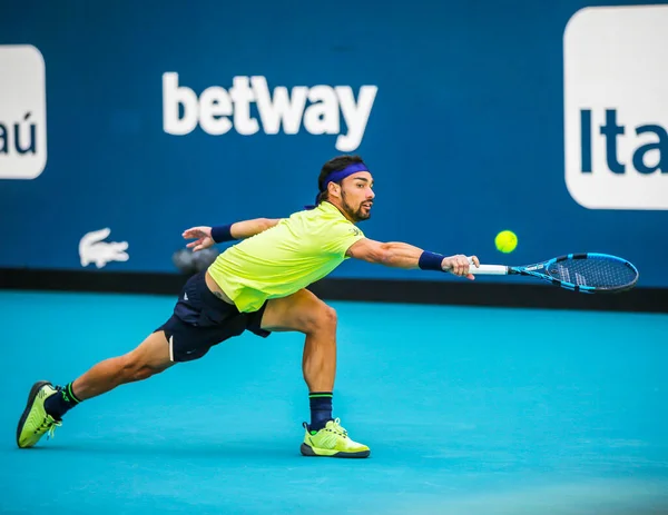 Miami Gardens Florida Março 2022 Jogador Profissional Tênis Fabio Fognini — Fotografia de Stock