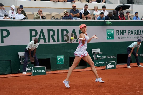 Paris Frankrike Juni 2022 Tennisspelaren Lyudmyla Kichenok Ukraina Aktion Hennes — Stockfoto