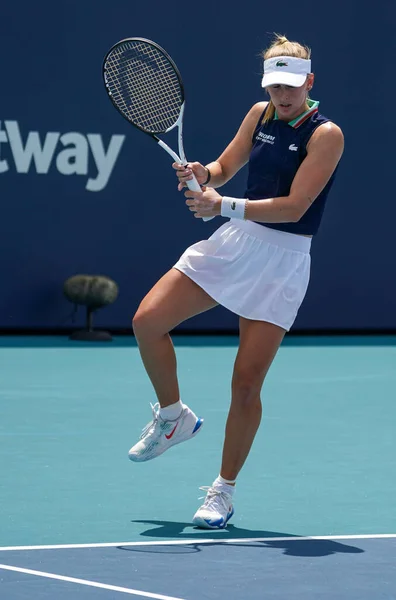 Miami Gardens Florida März 2022 Tennisprofi Jil Teichmann Aus Der — Stockfoto