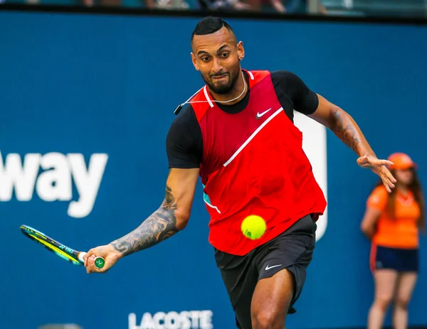 Miami Gardens Florida Března 2022 Profesionální Tenista Nick Kyrgios Austrálie — Stock fotografie