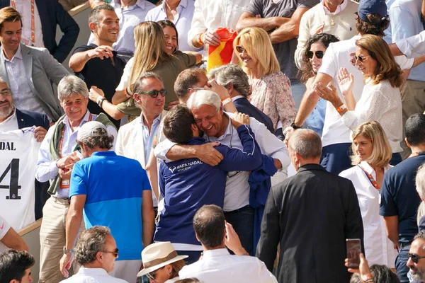 Paris France June 2022 Rafael Nadal Team Family Members Celebrate — Zdjęcie stockowe