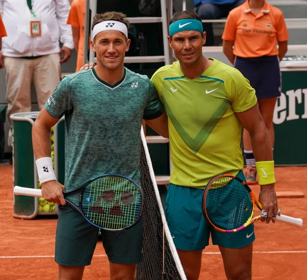 Paříž Francie Června 2022 Grand Slam Champion Rafael Nadal Španělska — Stock fotografie