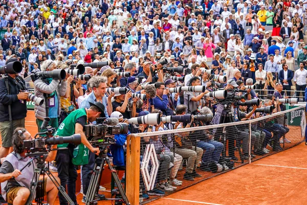 Paris Frankreich Juni 2022 Professionelle Sportfotografen Bei Der Trophäenübergabe Nach — Stockfoto