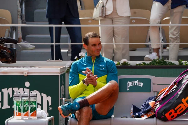 Paris França Junho 2022 2022 Roland Garros Campeão Rafael Nadal — Fotografia de Stock