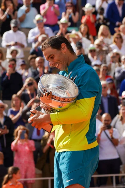 Paris France June 2022 2022 Roland Garros Champion Rafael Nadal — Fotografia de Stock