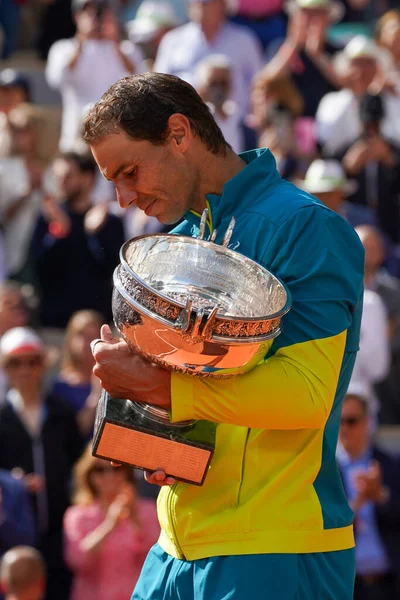 Paris Frankreich Juni 2022 Roland Garros Champion Rafael Nadal Aus — Stockfoto