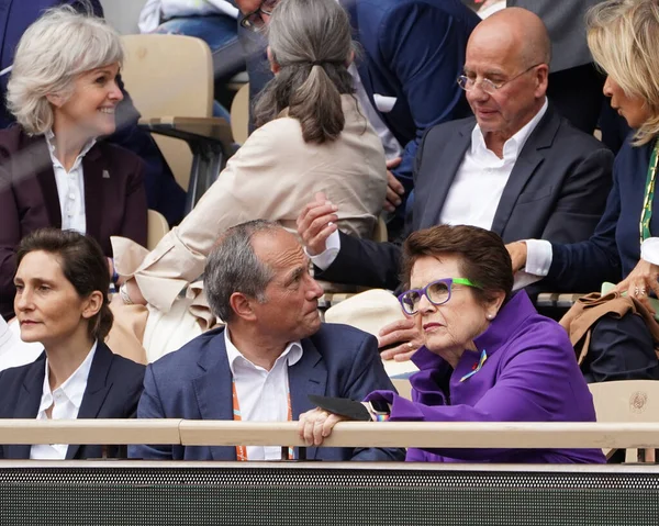 Paris Frankreich Juni 2022 Billie Jean King Beim Herren Endspiel — Stockfoto