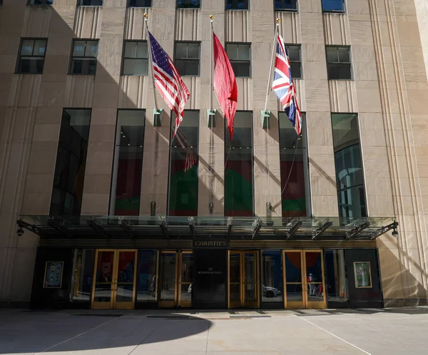 New York City Června 2022 Hlavní Sídlo Christie Rockefeller Plaza — Stock fotografie