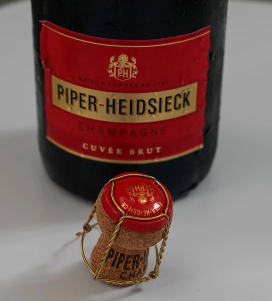 New York July 2022 Piper Heidsieck Champagne Cuvee Brut Cork — Stok fotoğraf