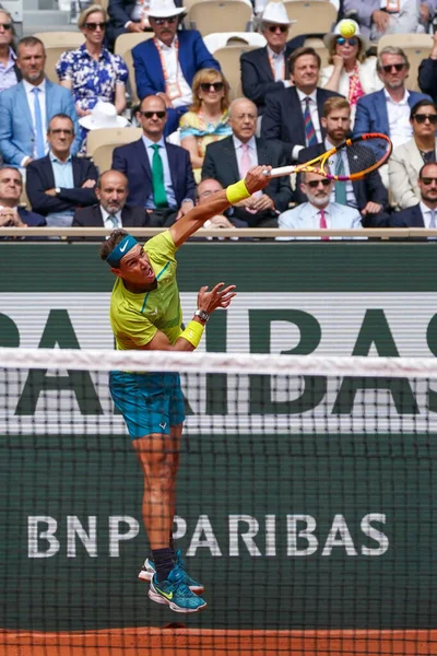 Paris France Haziran 2022 Spanya Grand Slam Şampiyonu Rafael Nadal — Stok fotoğraf