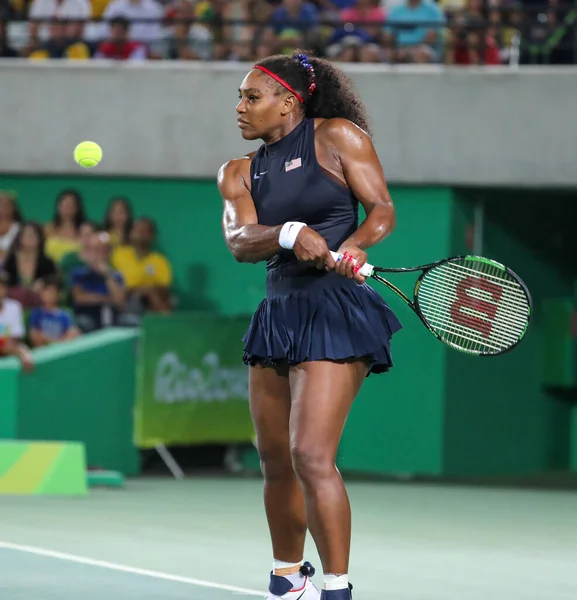 Rio Janeiro Brasil Agosto 2016 Campeona Olímpica Serena Williams Estados —  Fotos de Stock