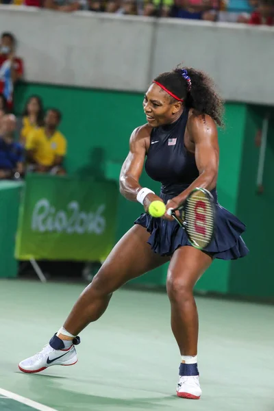 Rio Janeiro Brezilya Ağustos 2016 Olimpiyat Şampiyonu Serena Williams Amerika — Stok fotoğraf
