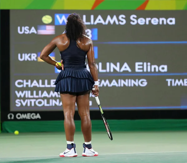 Rio Janeiro Brasil Agosto 2016 Campeona Olímpica Serena Williams Estados — Foto de Stock