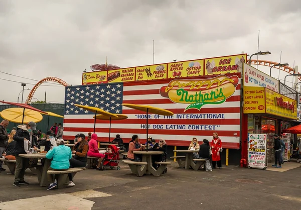 Brooklyn New York May 2021 Nathan Hot Dog Eating Contest — Stock Photo, Image