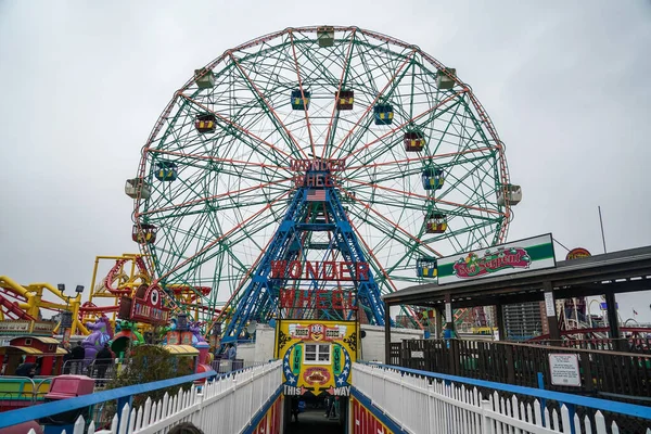 Brooklyn New York May 2021 Wonder Wheel Coney Island Amusement — 图库照片