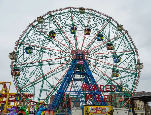 Brooklyn New York May 2021 Wonder Wheel Coney Island Amusement — Photo