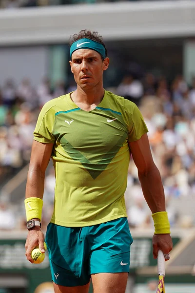 Paris Frankreich Juni 2022 Grand Slam Champion Rafael Nadal Aus — Stockfoto