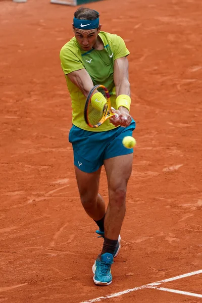 Párizs Franciaország 2022 Június Spanyol Grand Slam Bajnok Rafael Nadal — Stock Fotó