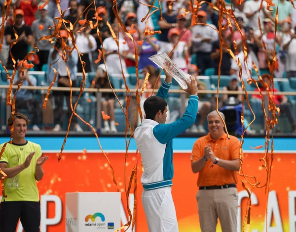 Miami Gardens Florida April 2022 Miami Open 2022 Champion Carlos — стоковое фото