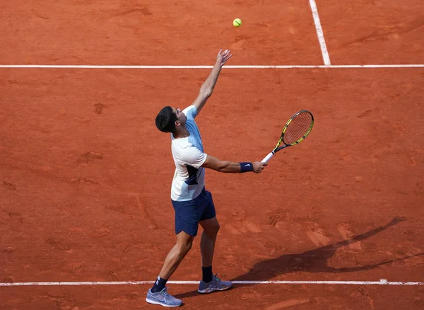 Paris France May 2022 Professional Tennis Player Carlos Alcaraz Spain — Stock Photo, Image