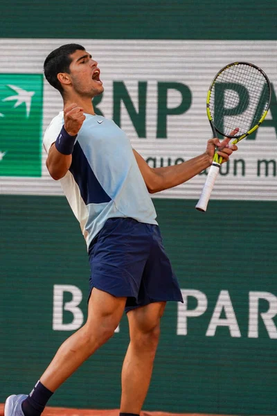 Paris France May 2022 Professional Tennis Player Carlos Alcaraz Spain — Foto de Stock