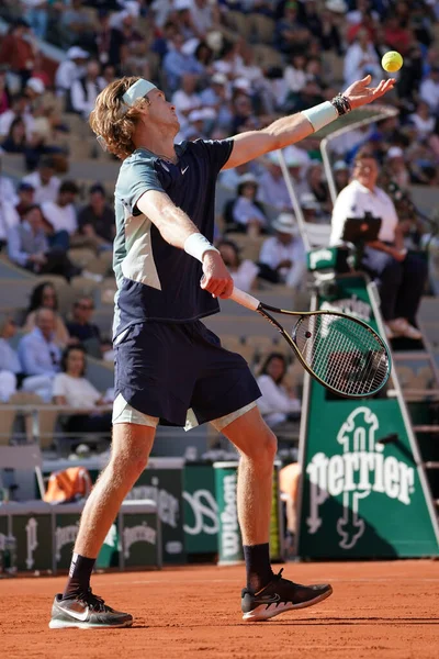 Paris France June 2022 Professional Tennis Player Andrey Rublev Russia — Zdjęcie stockowe