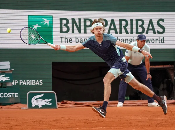 Paris France June 2022 Professional Tennis Player Andrey Rublev Russia — Fotografia de Stock